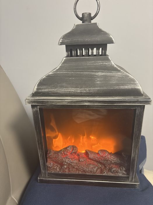 Latarnia led kominek na baterie