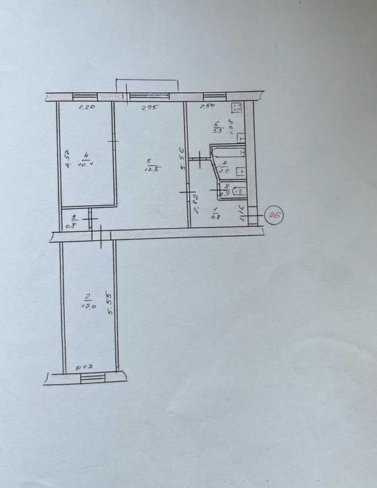 ПРОДАЖ 3 кімн. квартири, 2/5, проспект Відродження (Аношкіна)