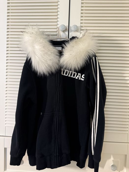 кофта адидас с мехом