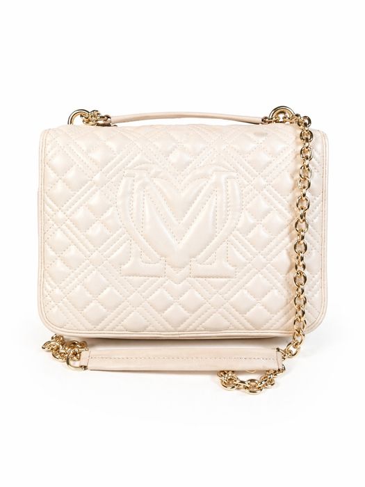 Torebka Love Moschino kremowa złote elementy