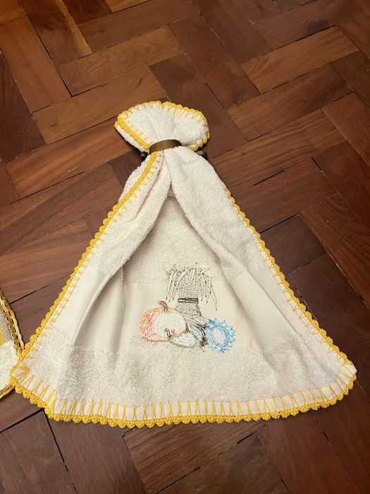 Panos de cozinha com crochet