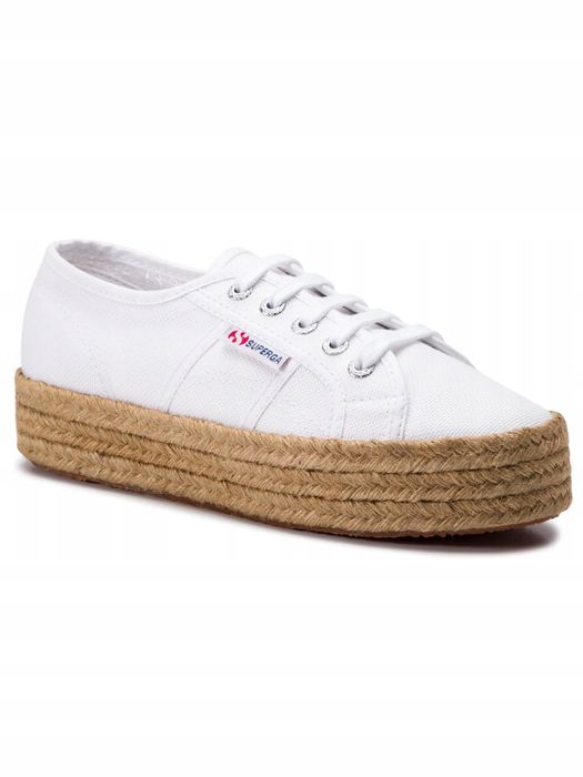 Superga 40 Buty Damskie Espadryle Białe 2730 Rope T1193