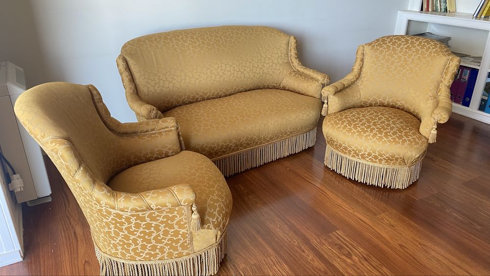 Conjunto sofas de seda