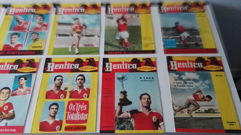 Colecção de revistas "O Benfica Ilustrado" de 1957 até 1966 - Rara