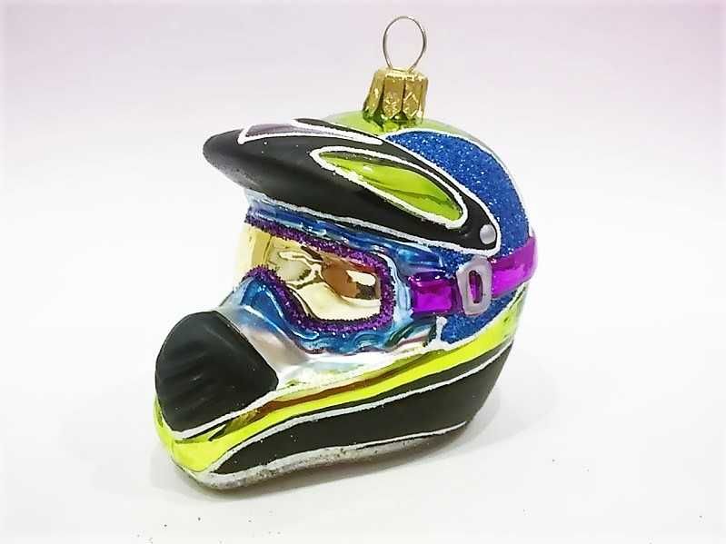 Kask motocyklowy - szklana bombka choinkowa 09S74.15 bombkizebra