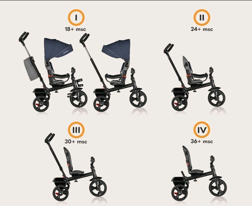 Rowerek trójkołowy Lionelo 2 w 1 model Haair