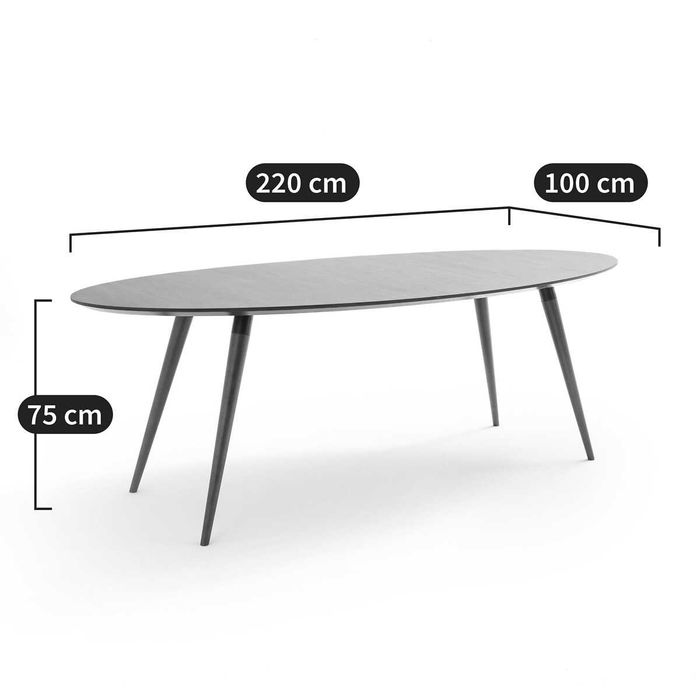 Mesa oval de nogueira, sem cadeiras!