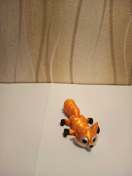 Elastyczny Mały Lisek – ruchoma zawieszka 3D