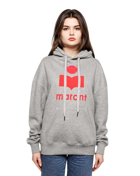 Худі Isabel Marant Étoile Mansel flocked-logo hoodie Neon Pink \ Ecru/Red \ Blue \ Grey/Green/Blue \ Raspberry Pink \ Rosewood