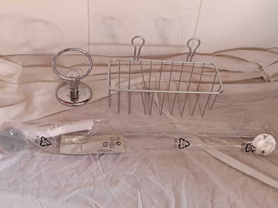 Conjunto em inox de 3 peças para WC