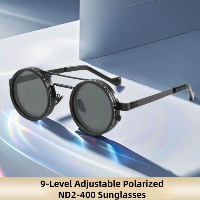 Okulary przeciwsłoneczne REGULOWANE steampunk polaryzacja UV400
