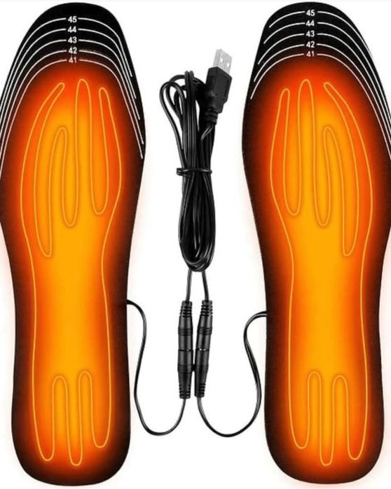 Стельки с подогревом 35-45 размер теплые стельки USB