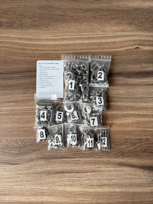 NOWY komplet śrub śruby NIERDZEWNE MZ ES 175/2 MZ ES 250/2 TROPHY