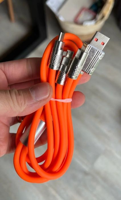 3 w 1 szybkie ładowarka kabla 120W 6A Długość: 1,2 m z podświetleniem