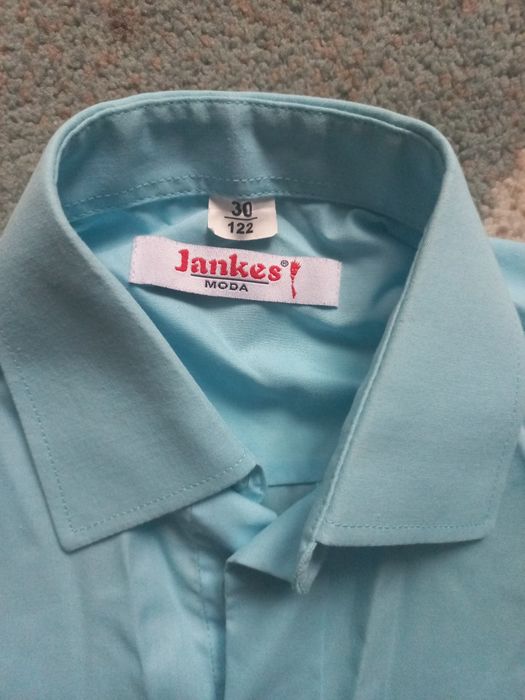 Koszula błękitna dla chłopca 122roz