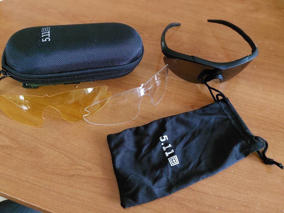 Тактические очки 5.11 3 линзы оправа  черная