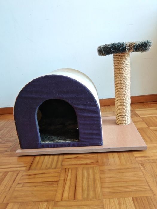 Casa e arranhador gatos