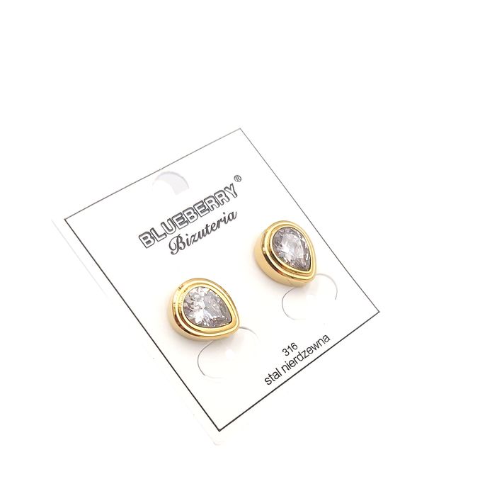 Kolczyki BLUEBERRY łezki kryształ