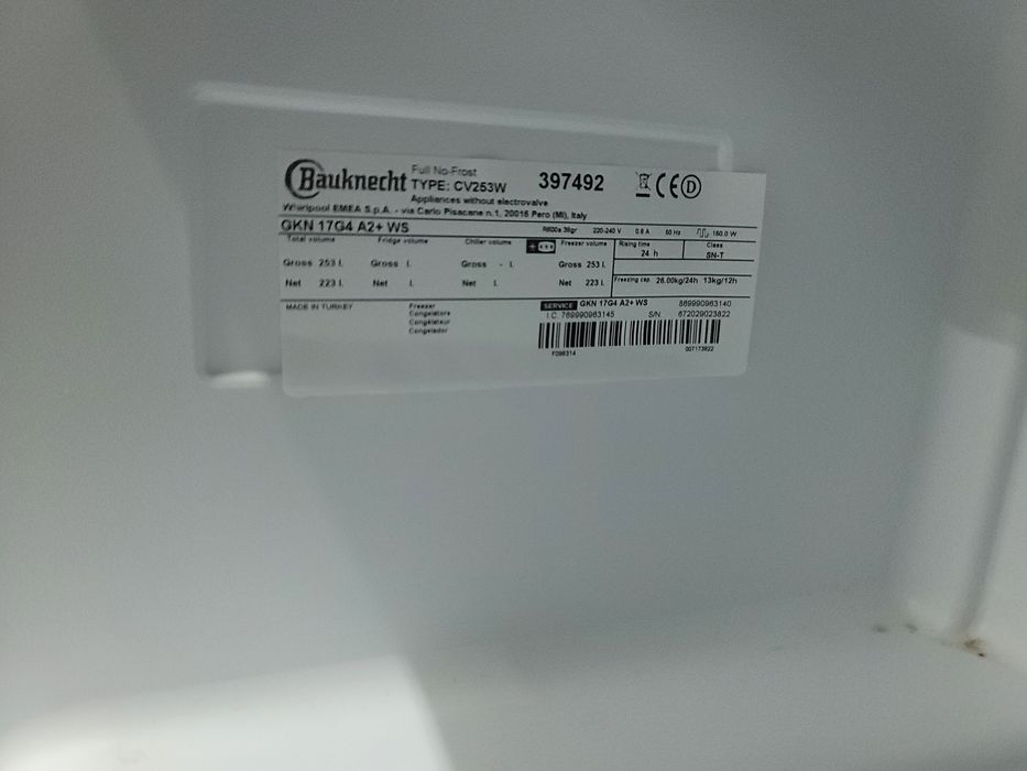 Bauknecht ZAMRAŻARKA Szufladowa  A+++ Nofrost 250l