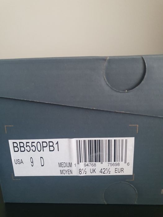 New balance 550 White/ grey 42.5