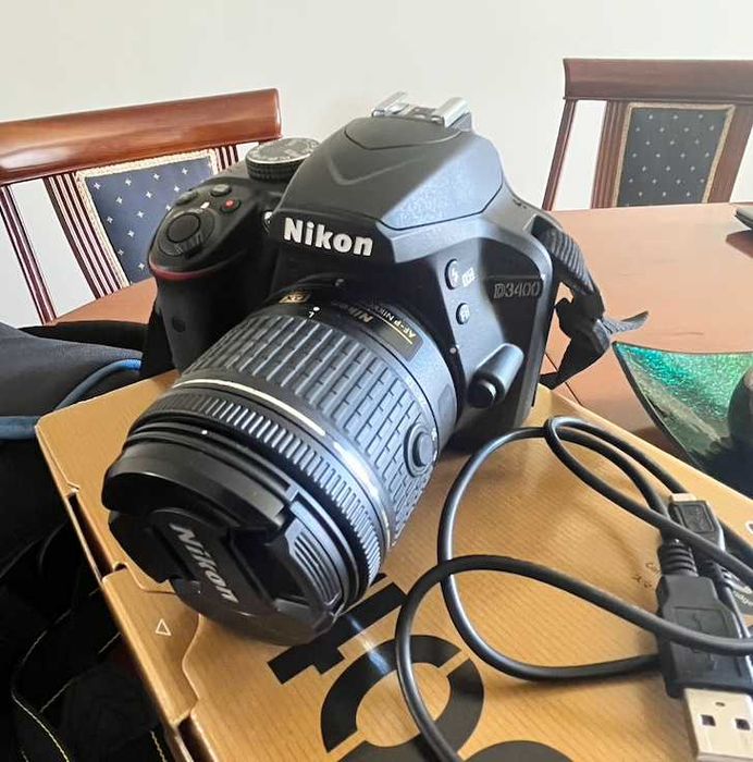 Nikon D3400 Kit + Acessórios + Proteção de tela