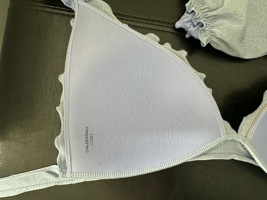 Biquíni Calzedonia Azul brilhante com efeito de seda