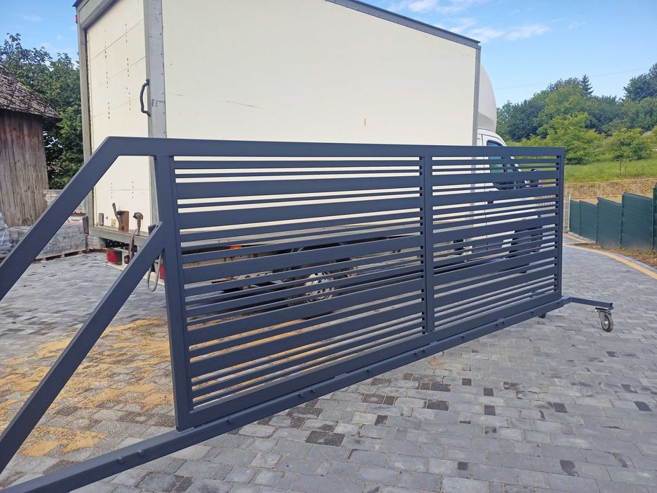 Brama dwuskrzydłowa palisadowa