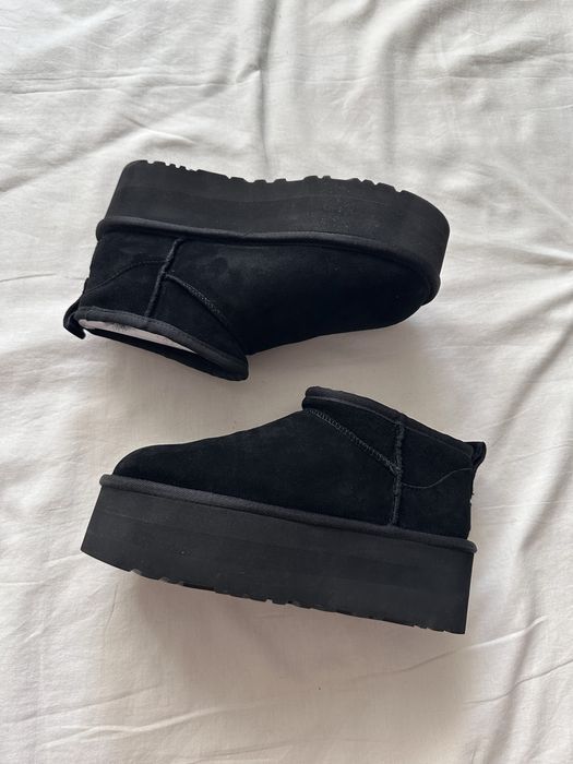 Уггі UGG Ultra Mini Hight Platform Black 5см Угг