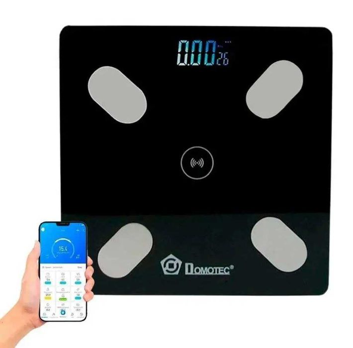 Напольные смарт весы Domotec Ms-2017a до 180 кг с приложением на телеф