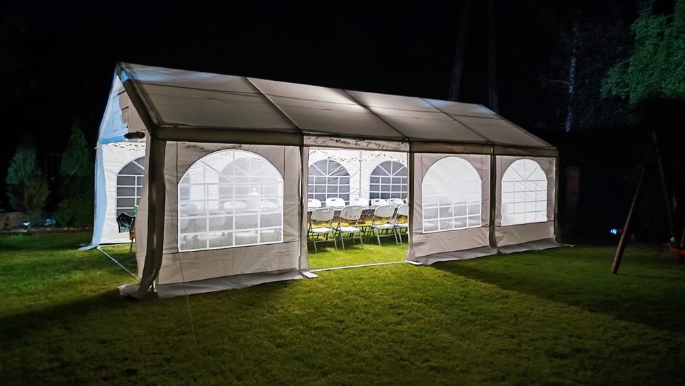 Wynajem namiotu na imprezy plenerowe 4m x 8m