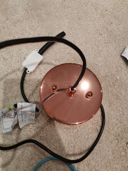 Candeeiro de teto pendente bronze rosado