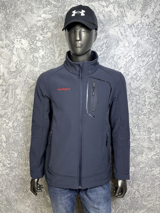 Mammut softshell кофта ветровка M размер на флисе трекинговая синяя