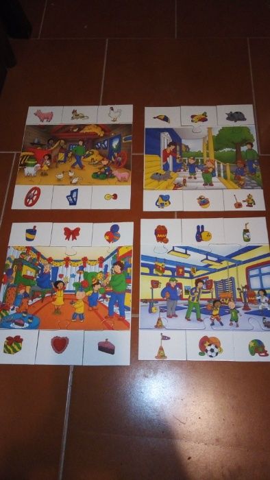 Jogo para montar + puzzle do Ruca