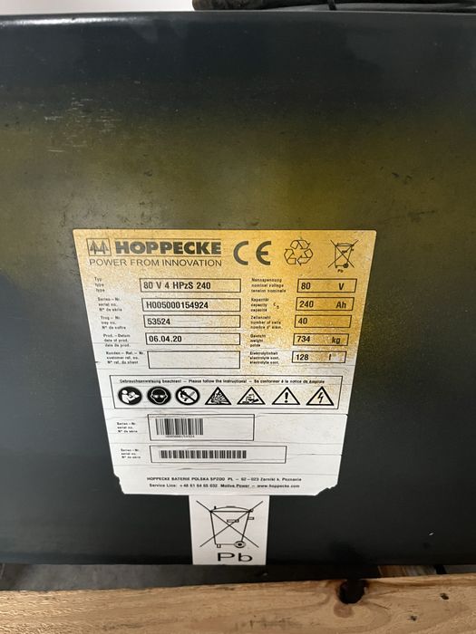 Bateria do wózka WNA VNA 80V  240 Ah