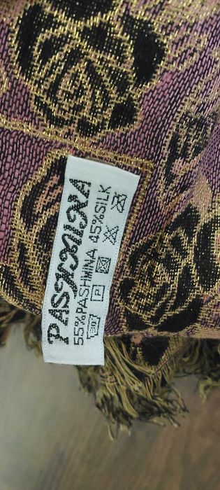 Szal turecki pashmina silk połyskujący elegancki