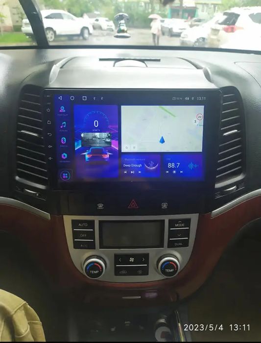 Rádio Android 14 com GPS Hyundai santa fé 2 (Novo)