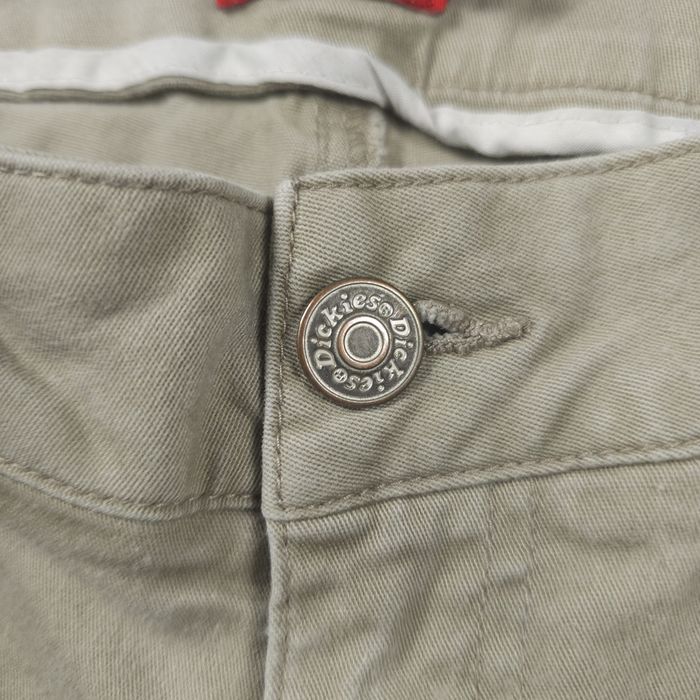 Calça Dickies Girl Bege Slim Fit em Algodão Estilo Elástico Roupa de T