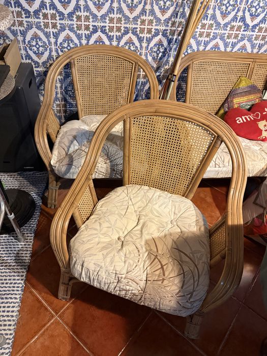 Trio - sofá 2 cadeiras de jardim