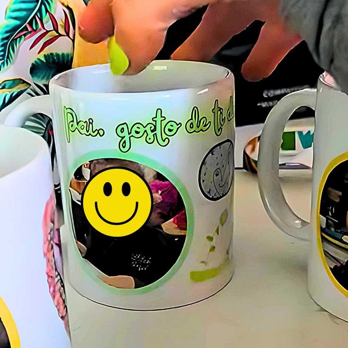 Canecas únicas com os desenhos das crianças – Prenda Personalizada
