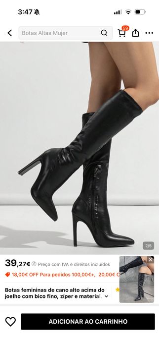 Botas pretas altas