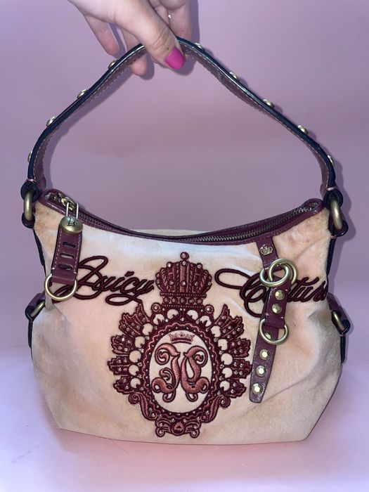 VINTAGE Juicy Couture Velour Crest Hobo Bag/вінтажна сумка джусі кутюр