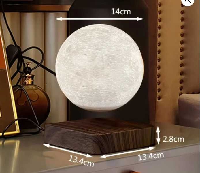 Lewitująca Lampa Księżyc 3D