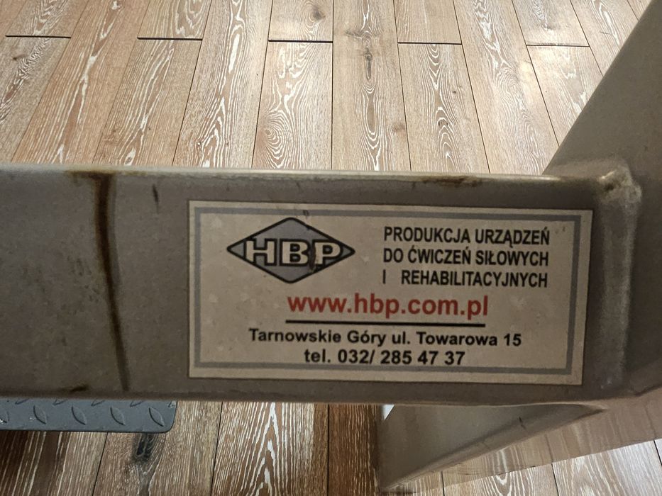 Ławka ukośna  z asekuracją i podestem HBP z blokada gryfu