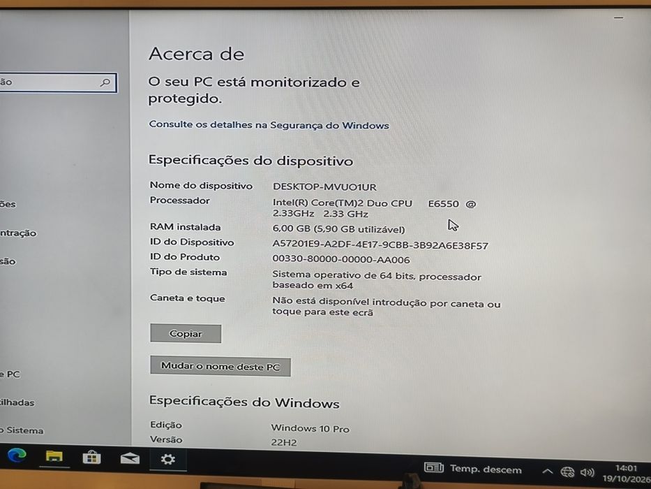 Desktop Dual Core 6Gb RAM 230Gb HDD