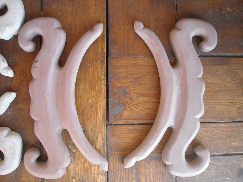 Peças madeira antigas / moldura parede asa ornamento decoraçao talha