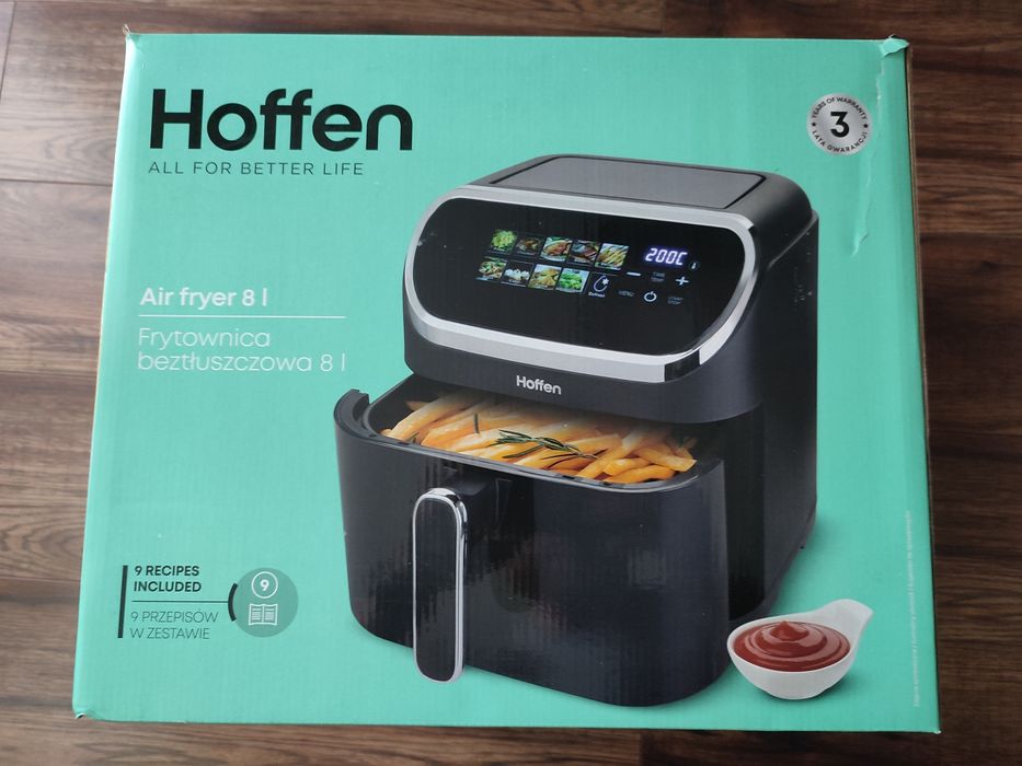 DUŻA Frytkownica beztłuszczowa -Hoffen 8L- 2000W