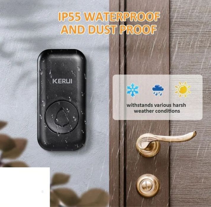 Campainha sem fio botão à prova de água