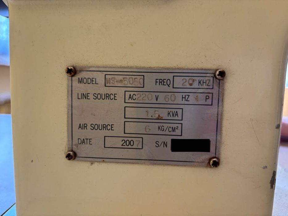 Maszyna ultradźwiękowa HS-5050 do obrusów koronek tkanin 6 wałków