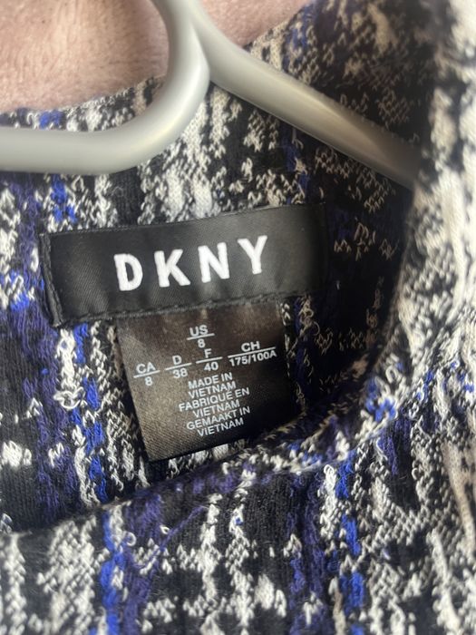 Sukienka na ramiączkach DKNY 8 niebieska donna karan
