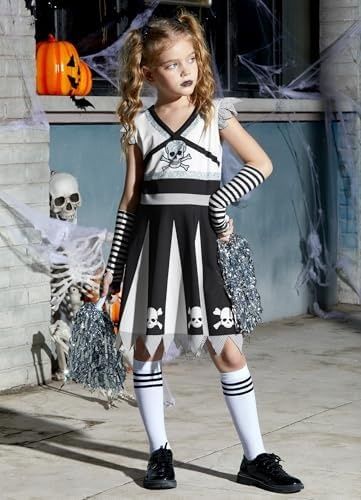 Kostium przebranie zombie dla dziewczynki cheerleaderka girls 7-8 Lat